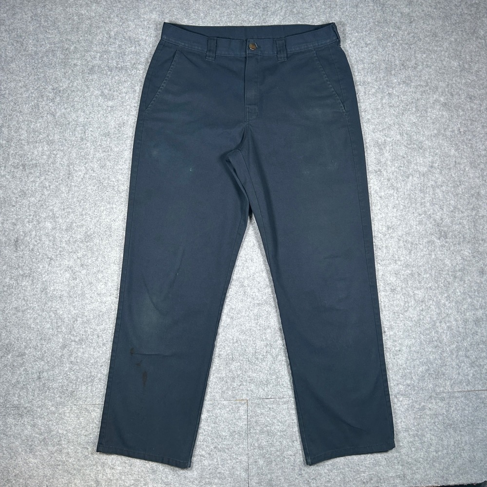 Bulwark Cargo Pants Mens 42x28 Navy Blue FR Flame Resistant Workwear‎ Utility